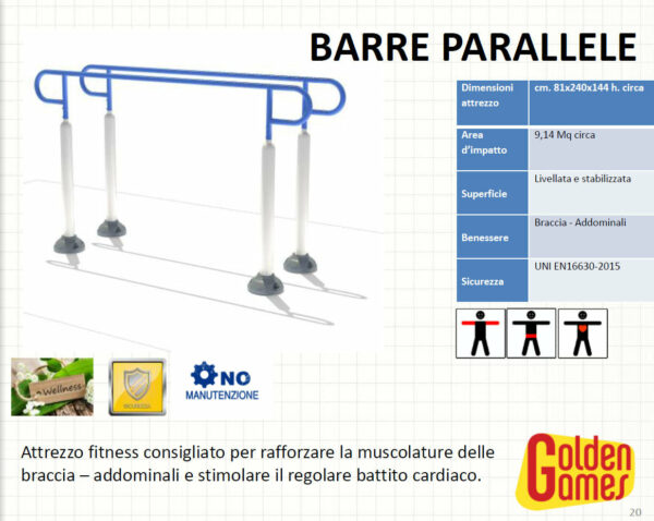 Barres parallèles Golden Games - FSSW04 – Image 2