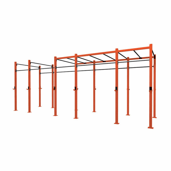 Toorx MASTER OUTDOOR Cage autoportante à 5 travées avec Monkey Station